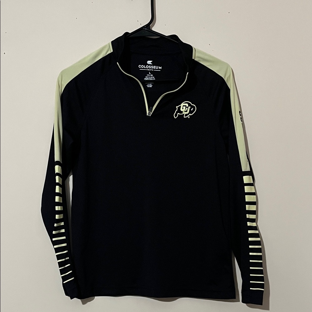 Colorado University Buffs Youth Black and Cream Pullover